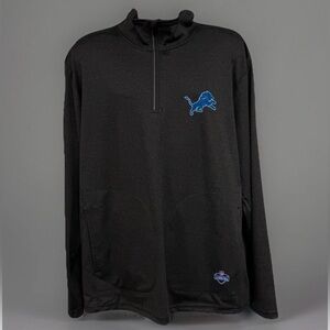 NWT Detroit Lions 1/4 Zip Performance Jacket Men’s Charcoal Gray CSA Combine